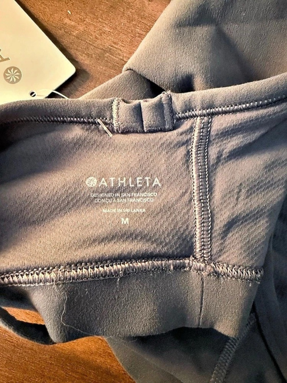 Athleta Square Neck Bra A-C Gray Medium NWT - Picture 4 of 4